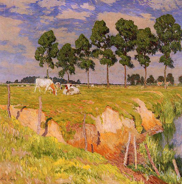 La Berge Rangee, Emile Claus